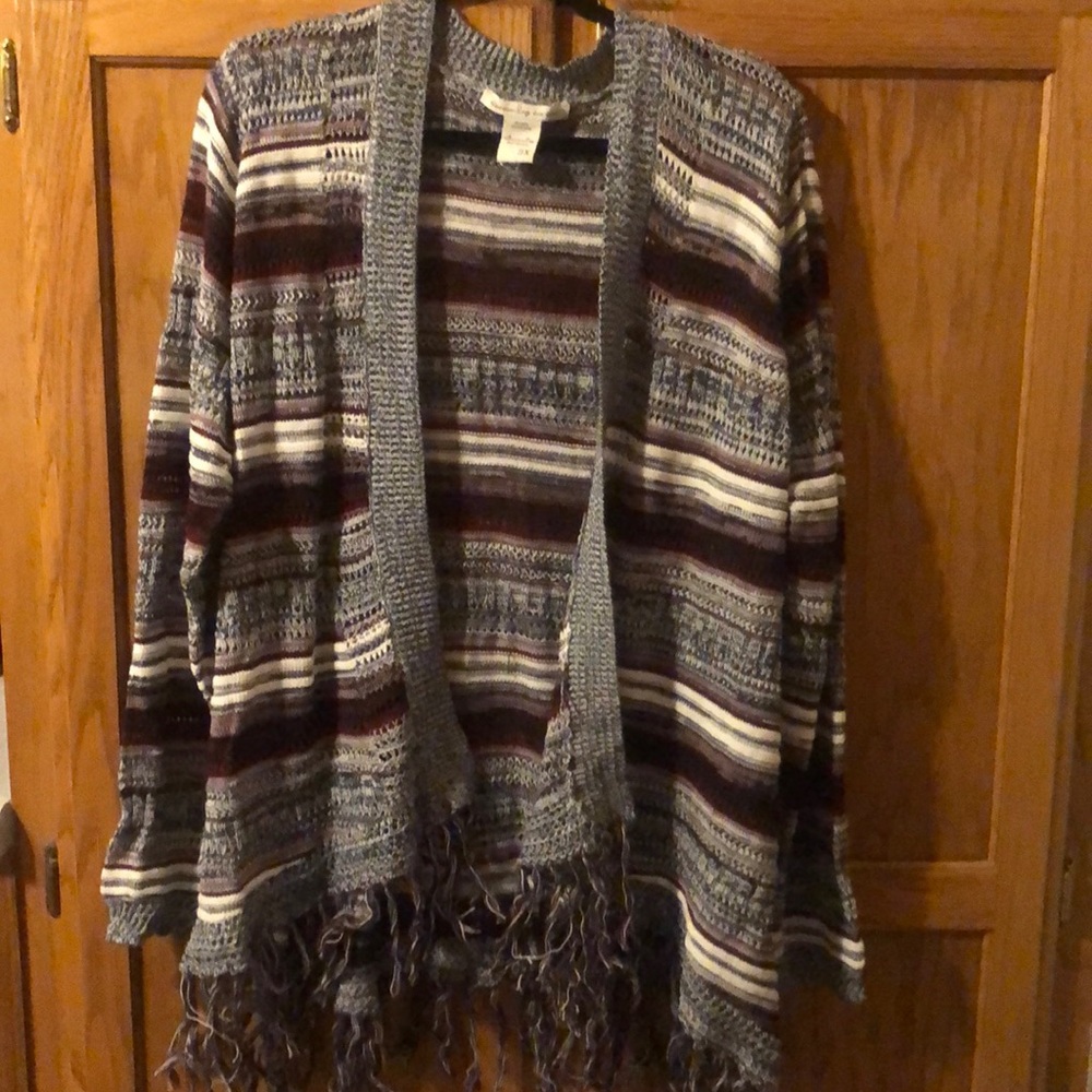 American Rag fringed cardigan sweater
